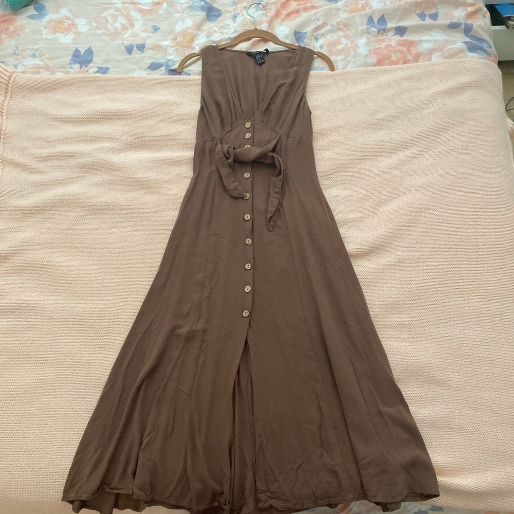 brown contemporary dress
